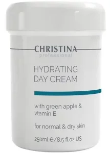 Зволожуючий крем з яблуком та вітаміном Е для нормальної та сухої шкіри Christina Green Apple Hydrating Day Cream, 250 мл