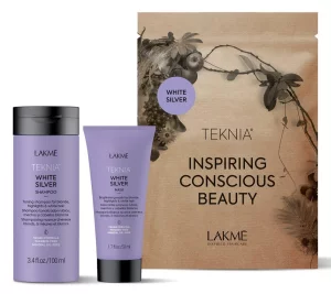 Дорожній набір для фарбованого волосся Lakme Teknia White Silver Travel Pack