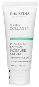 Плацентарний крем для жирної шкіри Christina Elastin Collagen Placental Enzyme Moisture Cream, 60 мл