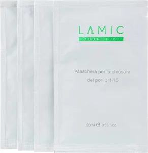 Маска для закрытия пор Lamic Maschera per la chiusura dei pori pH 4.5, 4 шт