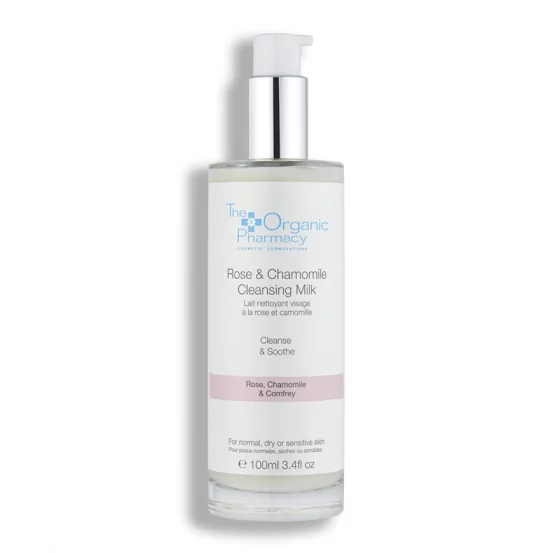 Молочко, що очищає, для чутливої ​​шкіри The Organic Pharmacy Rose & Chamomile Cleansing Milk , 100 мл