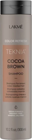 Шампунь для оновлення кольору коричневого відтінку волосся Lakme Teknia Color Refresh Cocoa Brown Shampoo, 300 мл