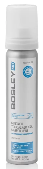 Пена с миноксидилом 5% для восстановления роста волос у мужчин (курс 1 месяц) Bosley Minoxidil Topical Aerosol, 60 мл