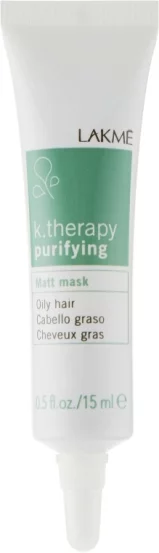 Матируюча маска для жирного волосся Lakme K.Therapy Purifying Matt Mask, 6х15 мл
