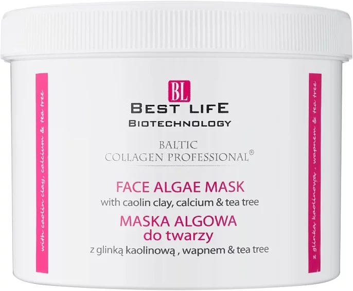Альгинатная маска с чайным деревом и каолином Baltic Collagen Face Algae Mask, 200 мл
