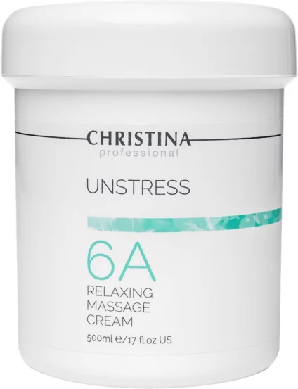 Розслаблюючий масажний крем для обличчя (крок 6а) Christina Unstress Relaxing Massage Сream, 500 мл