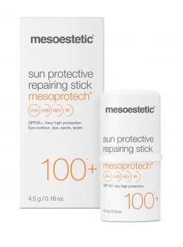 Восстанавливающий солнцезащитный стик для чувствительных зон Mesoestetic Mesoprotech Sun Protective Repairing Stick SPF 100+, 4,5 грамм