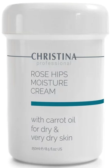 Зволожуючий крем з олією шипшини та моркви для сухої шкіри Christina Rose Hips Moisture Cream with Carrot Oil, 250 мл