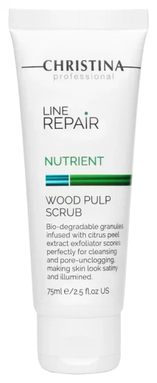 Скраб для обличчя з дерев'яною целюлозою Christina Line Repair Nutrient Wood Pulp Scrub, 75 мл