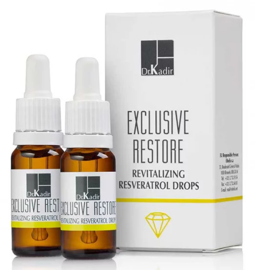 Краплі Ресвератрол для відновлення шкіри Dr.Kadir Exclusive Restore Skin Revitalizing Resveratrol Drops, 2х10 мл
