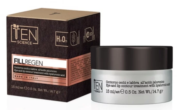 Крем проти зморшок для очей та губ з гіалуроновою кислотою Ten Science Fill Regen Eye & Lip Contour Treatm. With Hyaluronic Acid, 15 мл