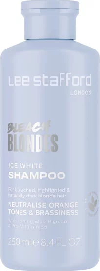 Шампунь для волос с синим пигментом Lee Stafford Bleach Blondes Ice White Toning Shampoo, 250 мл