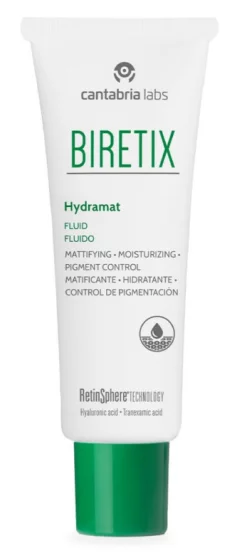 Матирующий увлажняющий флюид против постакне пигментации Cantabria Biretix Hydramat Fluid, 50 мл