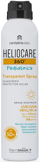 Солнцезащитный детский спрей Cantabria Heliocare 360 ​​Pediatrics Transparent Spray SPF 50, 200 мл