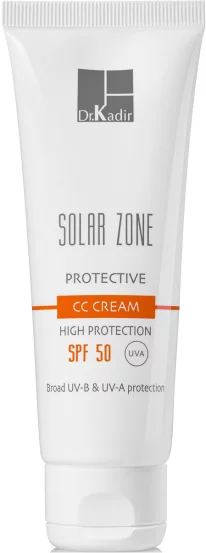 Сонцезахисний зволожуючий крем із тоном Dr.Kadir Solar Zone Moisturizing CC Cream SPF 50+, 75 мл